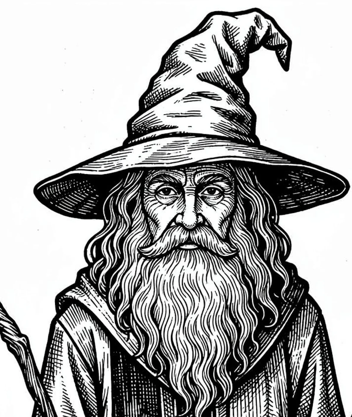 Wizard with staff