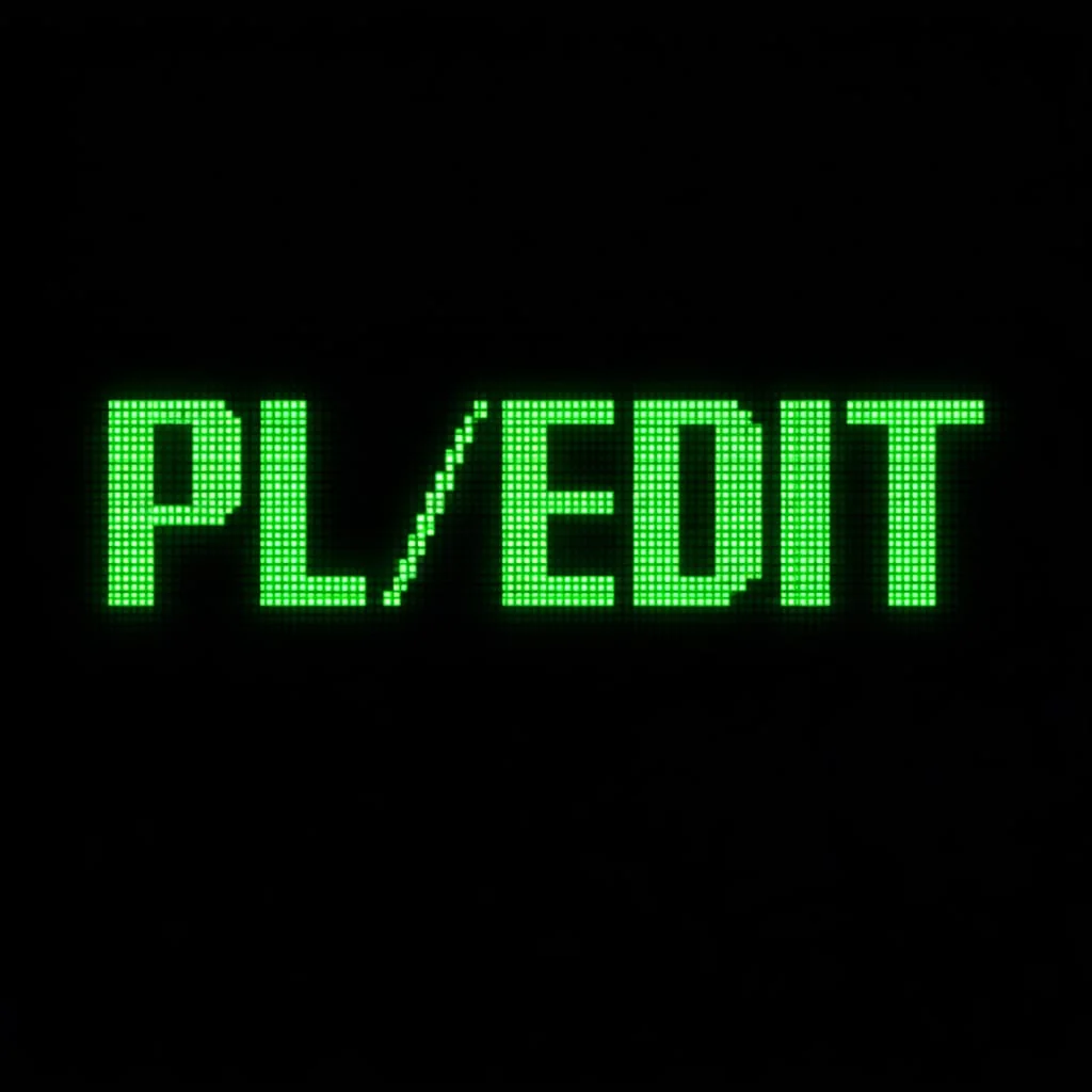 PL/EDIT in green LED letters on a black 3270-style screen