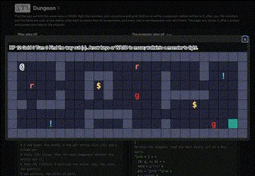 The dungeon game's page in the X_eTaL games catalog